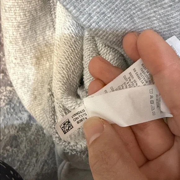 aerie Light Gray Quarter-Zip Cropped Sweatshirt - Picture 6 of 8